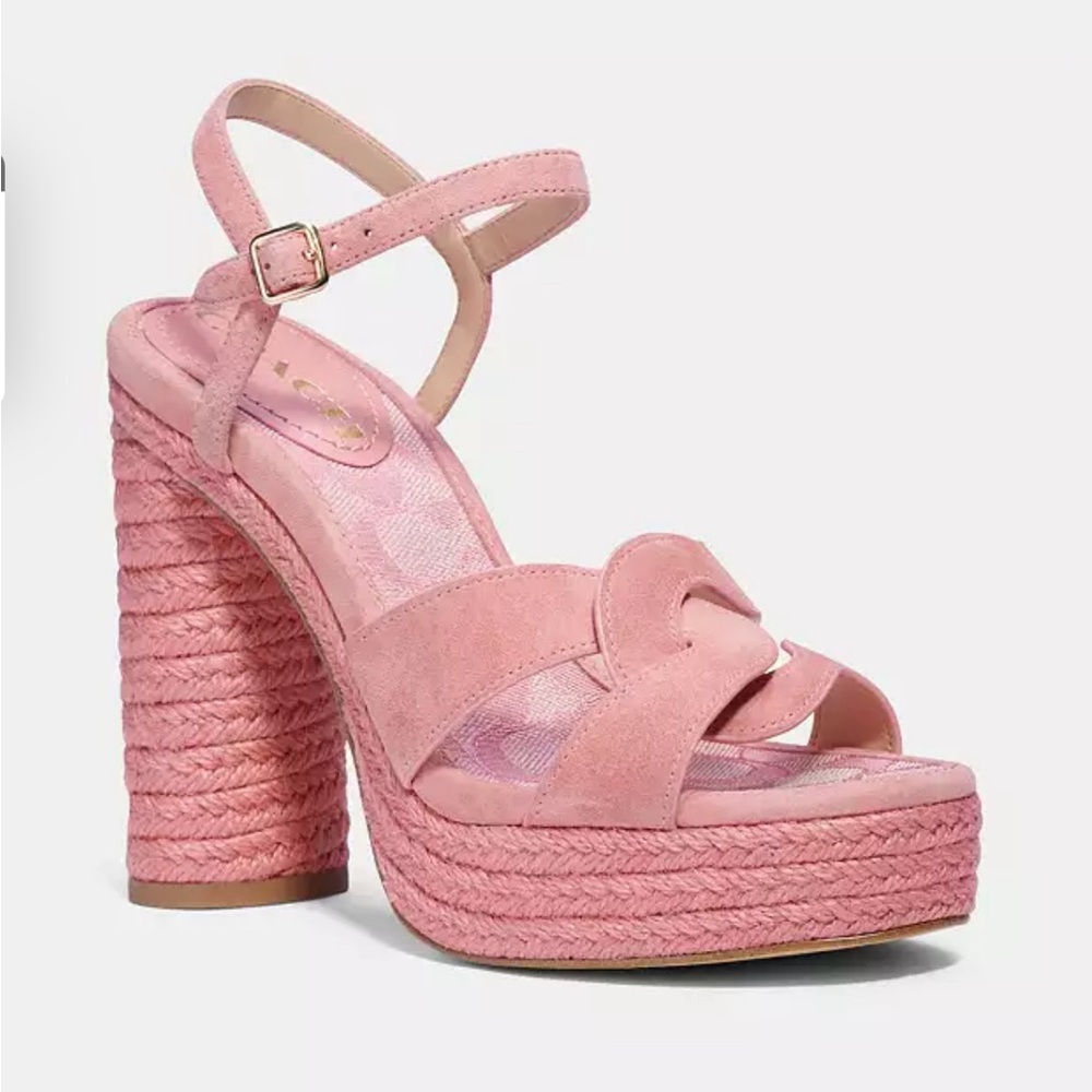 NWOT Coach Talina platform sandals. Pink size 7.
